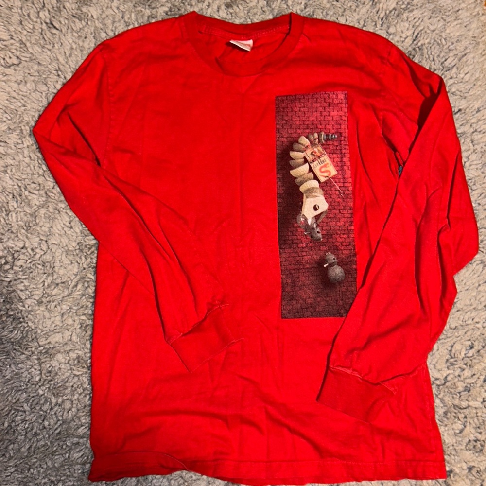 red Supreme Mike Hill Snake Trap long sleeve tee